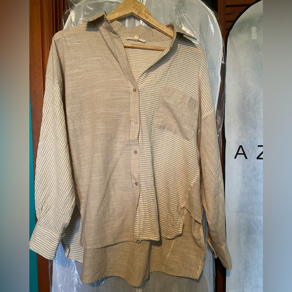 Kacie striped button up